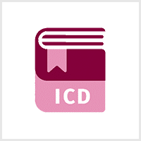 grafische Darstellung eines Buches mit Aufschrift ICD