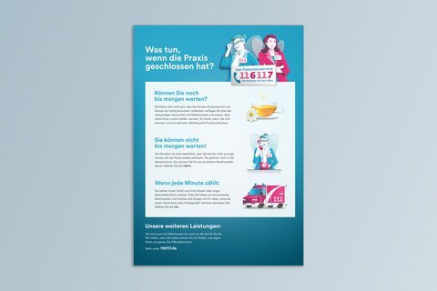 Poster 116117 " Was tun, wenn die Praxis geschlossen hat?"