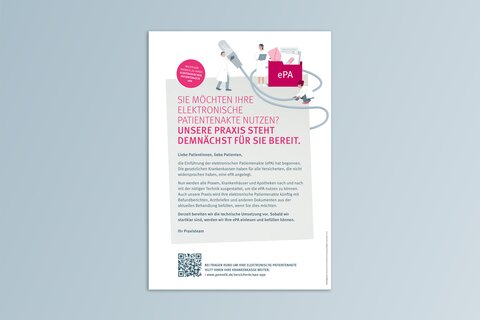 Poster ePA: Unsere Praxis steht demnächst für Sie bereit