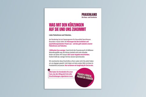 Titelbild Poster farblos Sparprogramm für Gesundheit