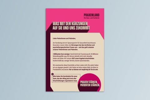 Titelbild Poster Farbe Sparprogramm für Gesundheit