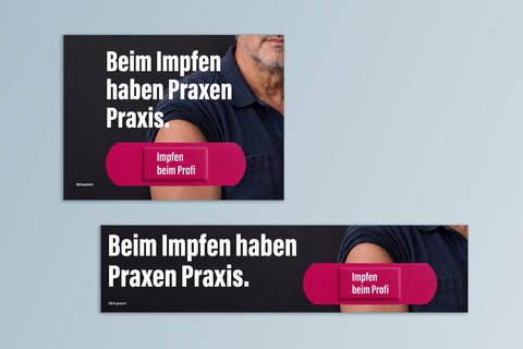 Ansicht der Webbanner zur Impfkampagne 2026