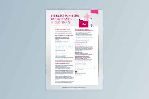 Bild Infoblatt "Die elektronische Patientenakte in der Praxis - im täglichen Gebrauch"