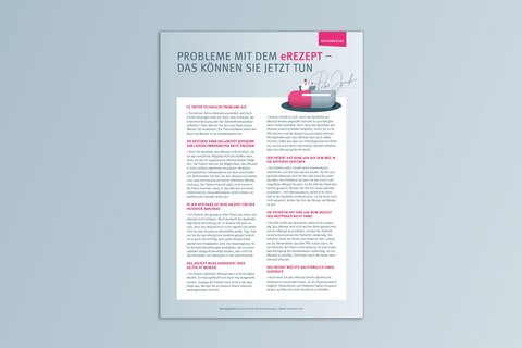 Bild Infoblatt "Probleme mit dem eRezept? Das können Sie jetzt tun."