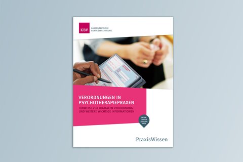 Titelbild PraxisWissen Verordnungen in Psychotherapiepraxen