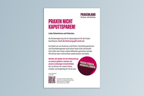 Ansicht des Plakats zum Spargesetz