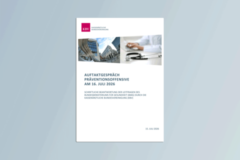 Auftaktgespräch Präventionsoffensive am 16. Juli 2026: Schriftliche Beantwortung der Leitfragen des Bundesministeriums für Gesundheit durch die Kassenärztliche Bundesvereinigung