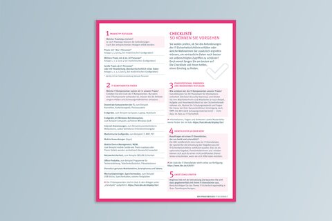 Kachel Checkliste IT-Sicherheit