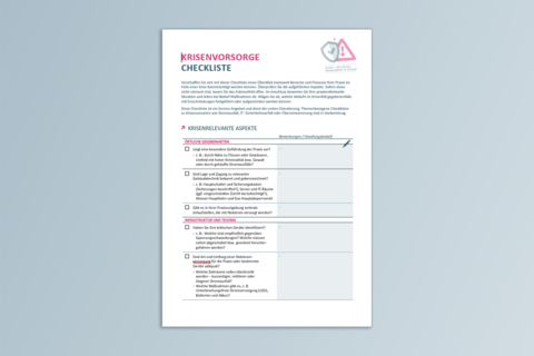 Titelbild Krisenvorsorge Checkliste