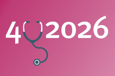 Jahreszahl 2026 in Weiß auf rosafarbenem Hintergrund.
