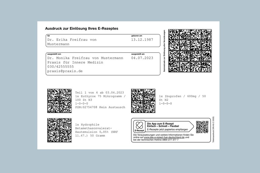 Musterausdruck eRezept