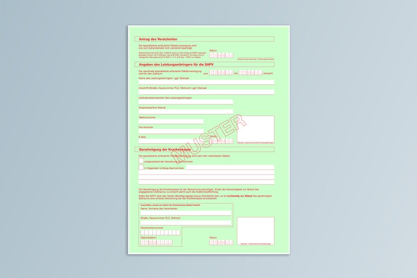 Muster 63 Rückseite Verordnung spezialisierter ambulanter Palliativversorgung (SAPV)